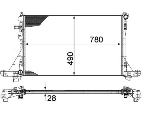 Radiator, engine cooling BEHR *** PREMIUM LINE ***, Image 2