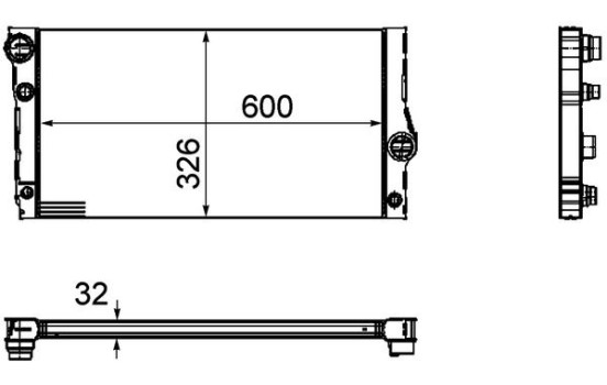 Radiator, engine cooling BEHR *** PREMIUM LINE ***, Image 5