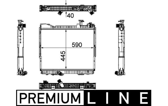 Radiator, engine cooling BEHR *** PREMIUM LINE ***