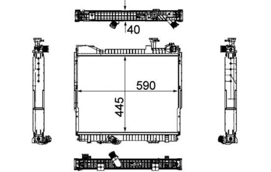 Radiator, engine cooling BEHR *** PREMIUM LINE ***, Image 2