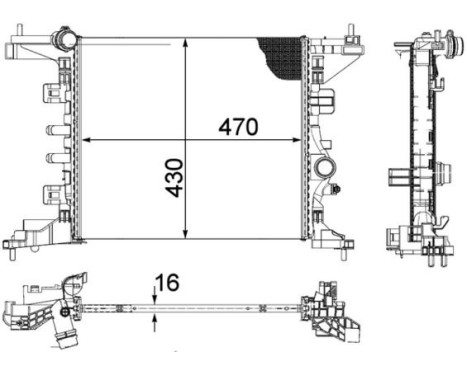 Radiator, engine cooling BEHR *** PREMIUM LINE ***, Image 2