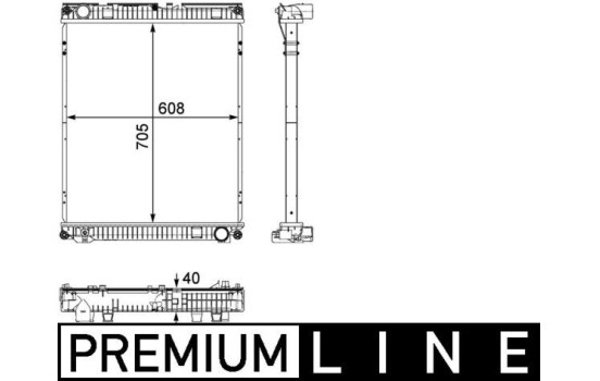 Radiator, engine cooling BEHR *** PREMIUM LINE ***