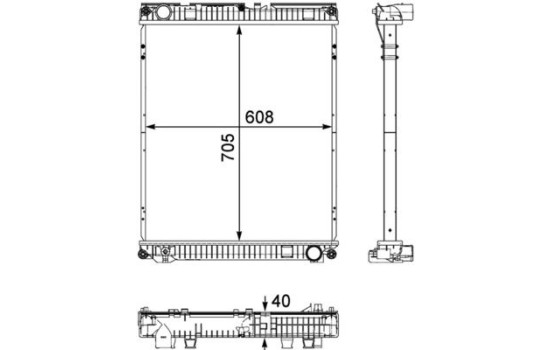 Radiator, engine cooling BEHR *** PREMIUM LINE ***, Image 2