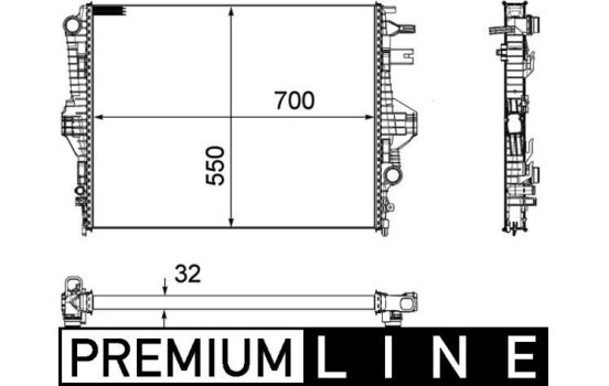 Radiator, engine cooling BEHR *** PREMIUM LINE ***