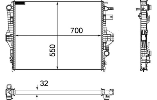 Radiator, engine cooling BEHR *** PREMIUM LINE ***, Image 2