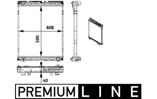 Radiator, engine cooling BEHR *** PREMIUM LINE ***