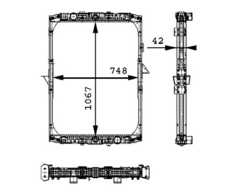 Radiator, engine cooling BEHR *** PREMIUM LINE ***, Image 2