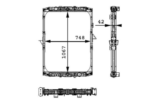 Radiator, engine cooling BEHR *** PREMIUM LINE ***, Image 2