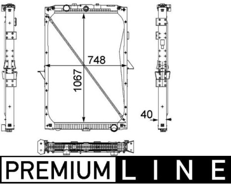 Radiator, engine cooling BEHR *** PREMIUM LINE ***