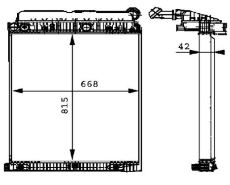 Radiator, engine cooling BEHR *** PREMIUM LINE ***, Image 2