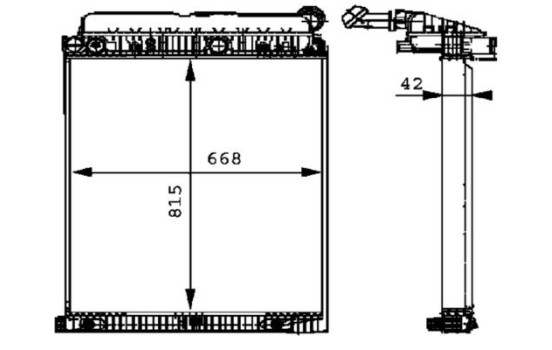 Radiator, engine cooling BEHR *** PREMIUM LINE ***, Image 2