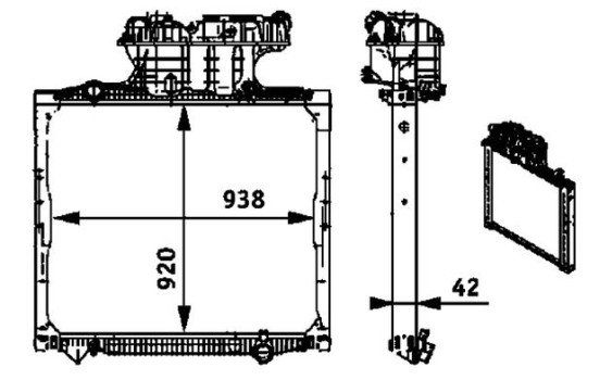 Radiator, engine cooling BEHR *** PREMIUM LINE ***
