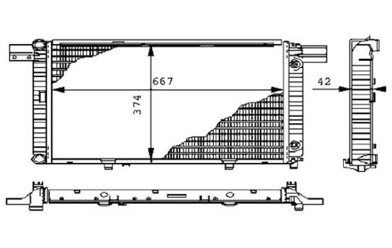 Radiator, engine cooling BEHR *** PREMIUM LINE ***, Image 2