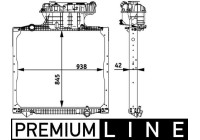 Radiator, engine cooling BEHR *** PREMIUM LINE ***