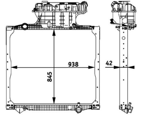 Radiator, engine cooling BEHR *** PREMIUM LINE ***, Image 2