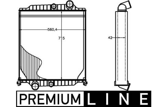 Radiator, engine cooling BEHR *** PREMIUM LINE ***