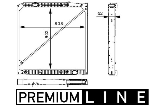 Radiator, engine cooling BEHR *** PREMIUM LINE ***