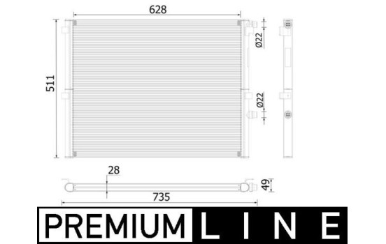 Radiator, engine cooling BEHR *** PREMIUM LINE ***