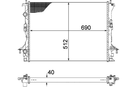 Radiator, engine cooling BEHR *** PREMIUM LINE ***