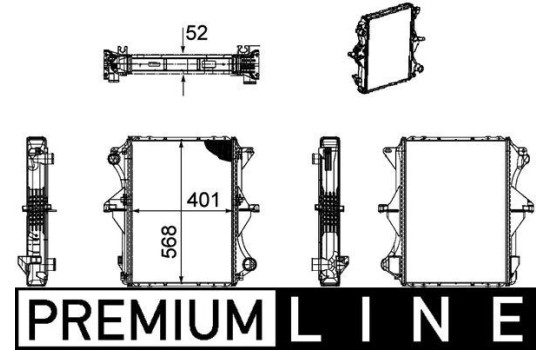 Radiator, engine cooling BEHR *** PREMIUM LINE ***