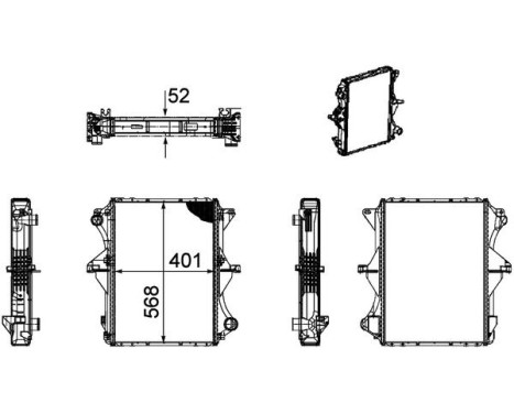 Radiator, engine cooling BEHR *** PREMIUM LINE ***, Image 2