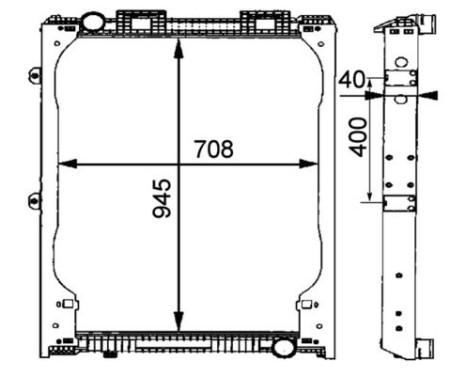 Radiator, engine cooling BEHR *** PREMIUM LINE ***, Image 2