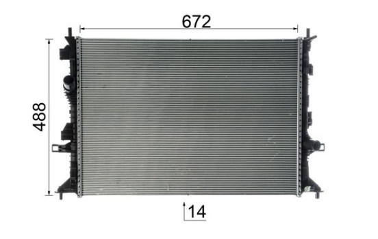 Radiator, engine cooling BEHR *** PREMIUM LINE ***, Image 10