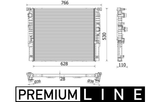 Radiator, engine cooling BEHR *** PREMIUM LINE ***