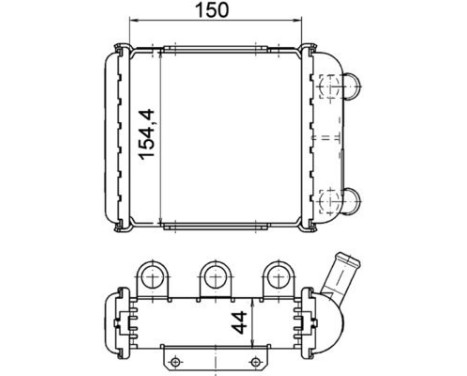 Radiator, engine cooling BEHR *** PREMIUM LINE ***, Image 2