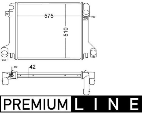 Radiator, engine cooling BEHR *** PREMIUM LINE ***, Image 2