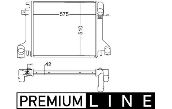 Radiator, engine cooling BEHR *** PREMIUM LINE ***, Image 2