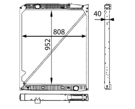Radiator, engine cooling BEHR *** PREMIUM LINE ***, Image 6