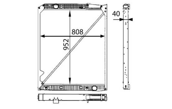 Radiator, engine cooling BEHR *** PREMIUM LINE ***, Image 6