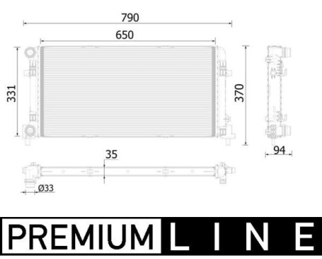 Radiator, engine cooling BEHR *** PREMIUM LINE ***