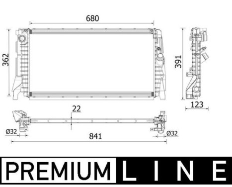 Radiator, engine cooling BEHR *** PREMIUM LINE ***