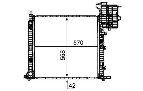Radiator, engine cooling BEHR *** PREMIUM LINE ***, Image 2