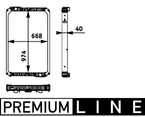 Radiator, engine cooling BEHR *** PREMIUM LINE ***