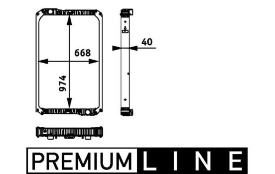 Radiator, engine cooling BEHR *** PREMIUM LINE ***