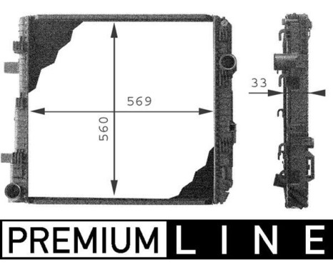 Radiator, engine cooling BEHR *** PREMIUM LINE ***