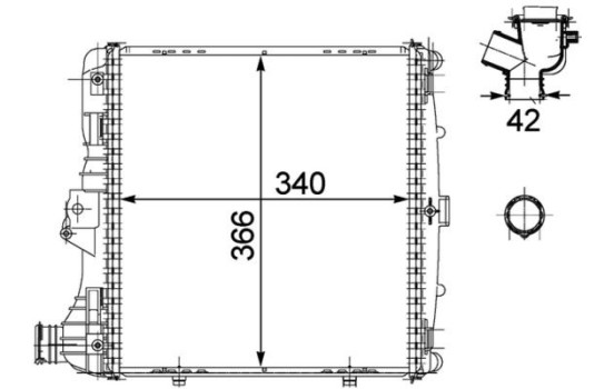 Radiator, engine cooling BEHR *** PREMIUM LINE ***, Image 2