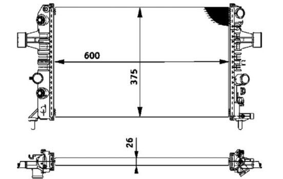 Radiator, engine cooling BEHR *** PREMIUM LINE ***