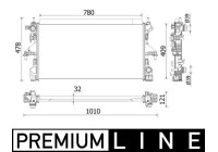 Radiator, engine cooling BEHR *** PREMIUM LINE ***