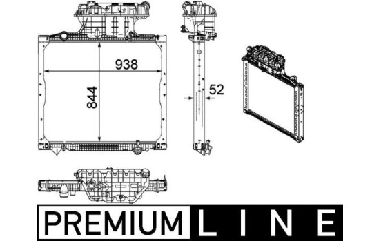 Radiator, engine cooling BEHR *** PREMIUM LINE ***