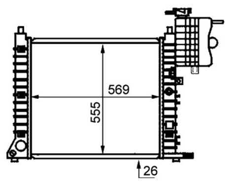 Radiator, engine cooling BEHR *** PREMIUM LINE ***, Image 2