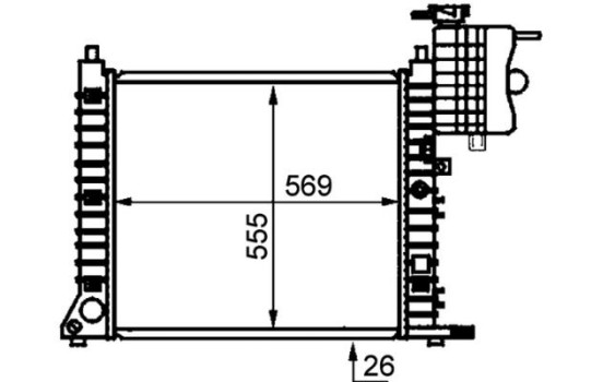 Radiator, engine cooling BEHR *** PREMIUM LINE ***, Image 2