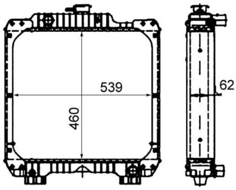 Radiator, engine cooling BEHR *** PREMIUM LINE ***, Image 2