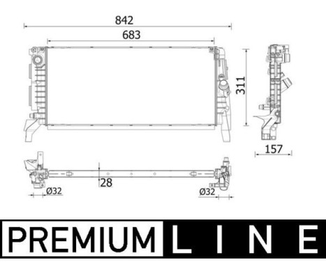 Radiator, engine cooling BEHR *** PREMIUM LINE ***