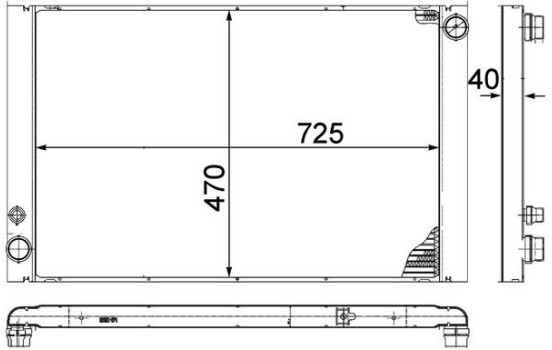 Radiator, engine cooling BEHR *** PREMIUM LINE ***, Image 2