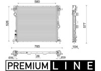 Radiator, engine cooling BEHR *** PREMIUM LINE ***