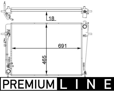 Radiator, engine cooling BEHR *** PREMIUM LINE ***